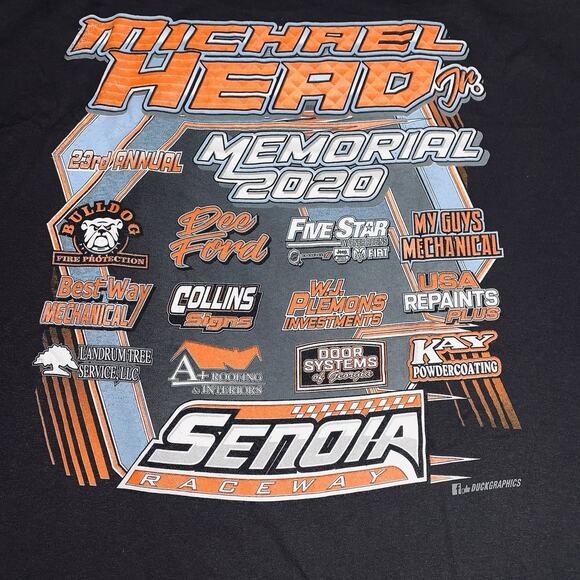 3XL Michael Head Jr Graphic Print Dirt Track Racing Tee T-Shirt New without Tag - Picture 8 of 11